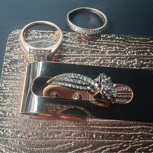 Jared’s wedding band and engagement bands